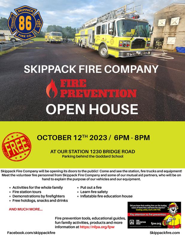 Open House Oct 12, Emergency Broadcast Test Oct 4 - Skippack Fire Company